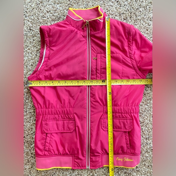 King Gibson Pink Insulated puffy coat Vest Removable sleeves Women's XS Golf - Picture 8 of 12
